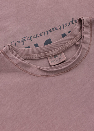 T-shirt PIT BULL Denim Washed RAW EDGE PACIFIC dusty burgundy