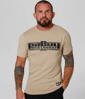 T-shirt PIT BULL SLIM FIT CLASSIC BOXING beżowy (pale sand)