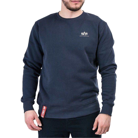 Bluza ALPHA INDUSTRIES SMALL LOGO granatowa (navy) prosta 188307 02