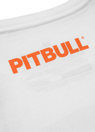 T-shirt PIT BULL ORANGE DOG 24 biały