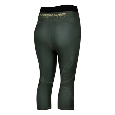 Legginsy sportowe damskie EXTREME HOBBY HAVOC 3/4 khaki