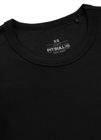 T-shirt damski PIT BULL Rib CROPPED WMN czarny