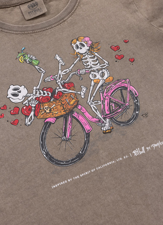 T-shirt damski PIT BULL Denim Washed CRUISINANDBOOZIN WMN dark brown