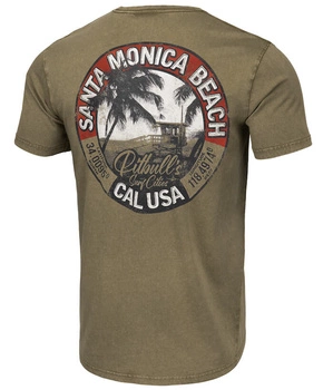 T-shirt PIT BULL Denim Washed OCEANSIDE brązowy