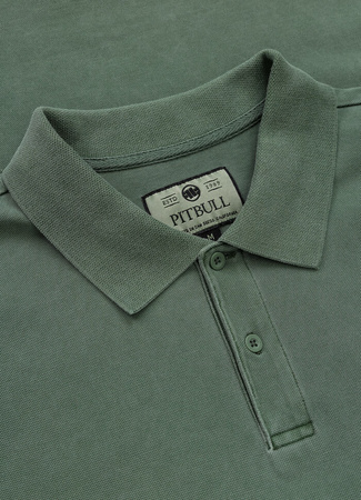 POLO PIT BULL Denim Washed Pique SMALL LOGO sage green