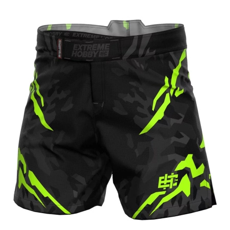 Spodenki athletic EXTREME HOBBY BLACK PANTHER limonkowe