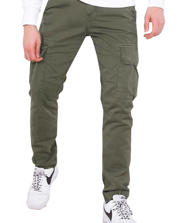 Spodnie ALPHA INDUSTRIES AGENT PANT oliwkowe (dark olive) 158205 142