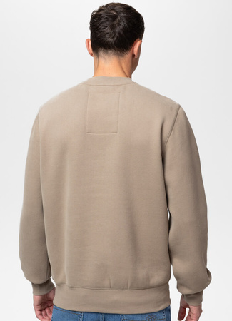 Bluza PIT BULL SMALL LOGO beżowa (pale sand) prosta