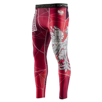 Legginsy Sportowe Męskie Polska Red