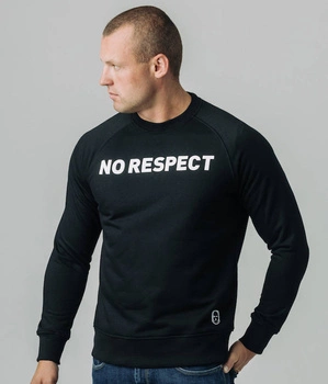 Bluza NO RESPECT SLOGAN czarna prosta