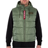 Bezrękawnik ALPHA INDUSTRIES HOODED PUFFER VEST FD oliwkowa (sage green) 118110 01