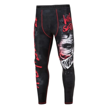 Legginsy męskie EXTREME HOBBY WHY SO SERIOUS czarny