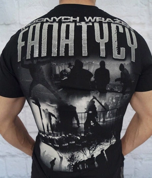 T-shirt PUBLIC ENEMY MOCNYCH WRAŻEŃ FANATYCY czarny