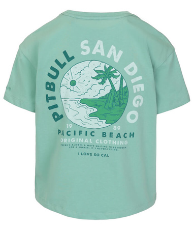 T-shirt damski PIT BULL Oversize PLANET SURF light mint