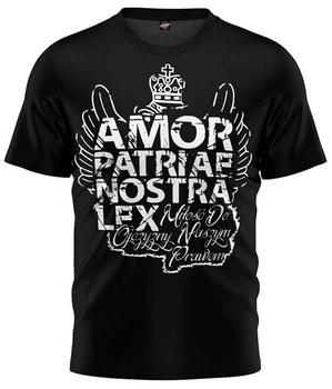 T-shirt AMOR PATRIAE NOSTRA LEX czarny