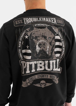 Bluza PIT BULL Tricot Terry TROUBLEMAKER czarna prosta
