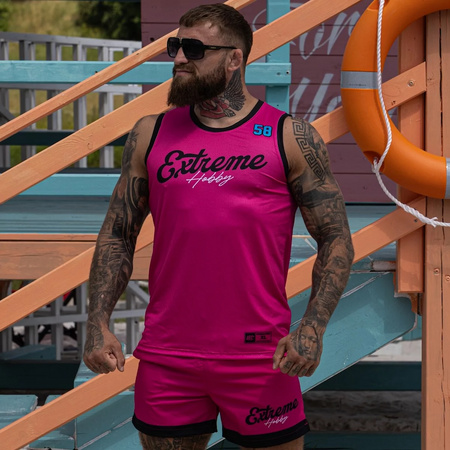 Tank Top Koszykarski EXTREME HOBBY VIBE różowy
