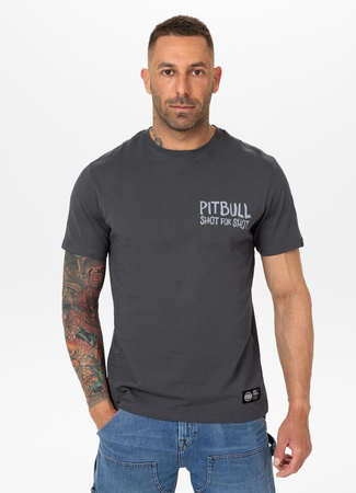 T-shirt PIT BULL SHOT FOR SHOT grafitowy