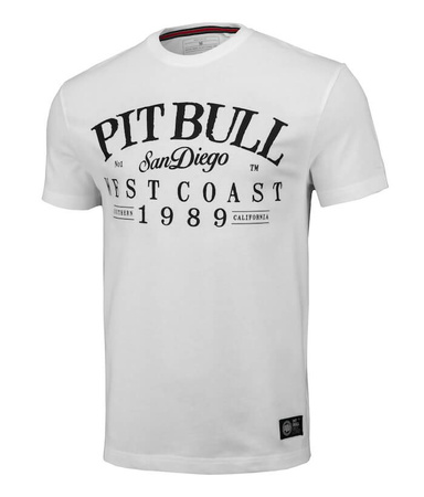 T-shirt PIT BULL REGULAR FIT OLDSCHOOL LOGO biały