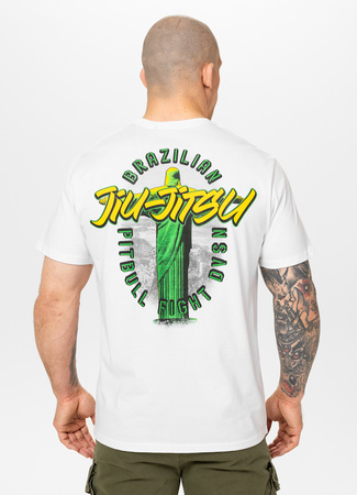 T-shirt PIT BULL BJJ FIGHT DVSN biały