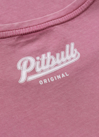 T-shirt damski PIT BULL Denim Washed ANGEL LOGO różowy