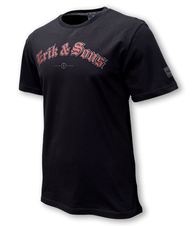 T-shirt ERIK & SONS VIKING czarny