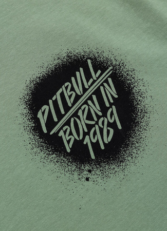 T-shirt PIT BULL Loose Fit GRAFFITI washed green