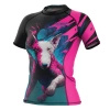 Short sleeve rashguard damski  EXTREME HOBBY VIVID BULTERIER różowy