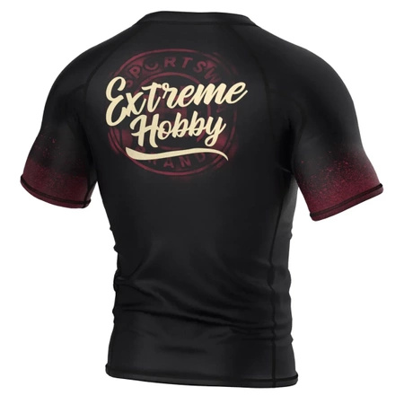 Short sleeve rashguard EXTREME HOBBY BADGE czarny