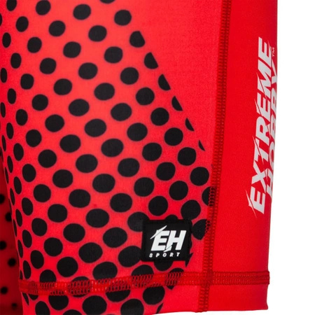 Legginsy biegowe 1/3 damskie EXTREME HOBBY HALFTONE czerwony