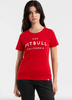 T-shirt damski PIT BULL USA CAL WMN czerwony