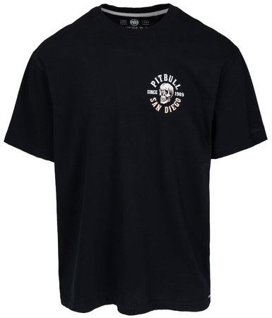 T-shirt PIT BULL Loose Fit SKULL LOGO czarny
