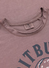 T-shirt PIT BULL T-shirt PIT BULL Denim Washed RAW EDGE SKULL LOGO dusty burgundy