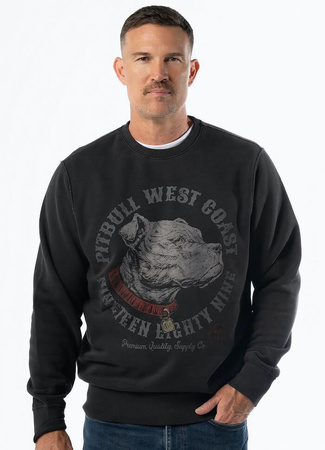 Bluza PIT BULL Washed STRENGTH & RESPECT czarna prosta