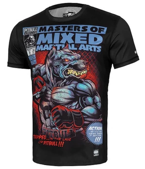 Koszulka sportowa PIT BULL MESH MASTERS OF MMA czarna krótki rękaw
