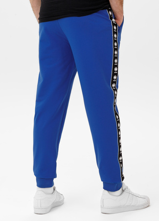 Spodnie sportowe PIT BULL Tricot Terry TAPE NUGGET niebieskie (electric blue)