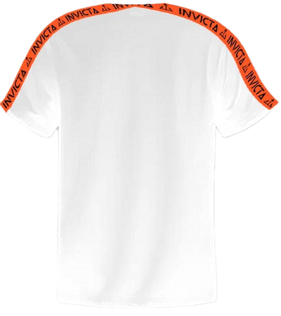 T-shirt INVICTA ORANJE biały