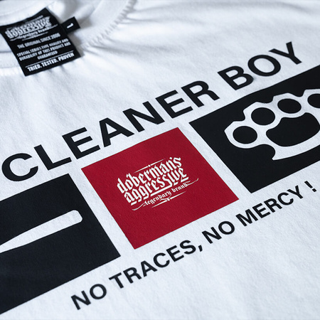 T-shirt DOBERMANS CLEANER BOY TS396 biały