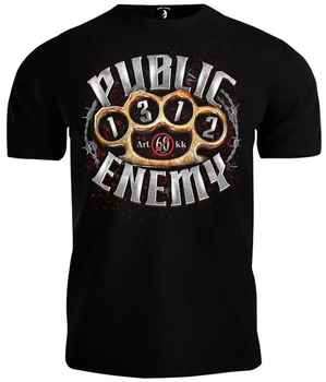 T-shirt PUBLIC ENEMY KASTET czarny
