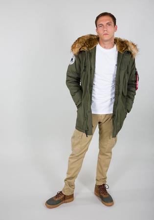 Kurtka parka ALPHA INDUSTRIES POLAR JACKET ciemnozielona (dark green) 123144 257