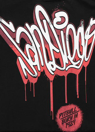 T-shirt PIT BULL Loose Fit GRAFFITI czarny