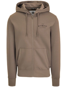 Bluza PIT BULL SAMPSON brązowa (taupe) rozpinana kaptur