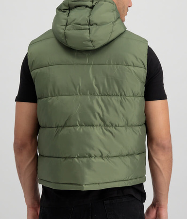 Bezrękawnik ALPHA INDUSTRIES HOODED PUFFER VEST FD oliwkowa (sage green) 118110 01