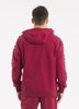 Bluza PIT BULL Tricot Terry TAPE NUGGET bordowa rozpinana
