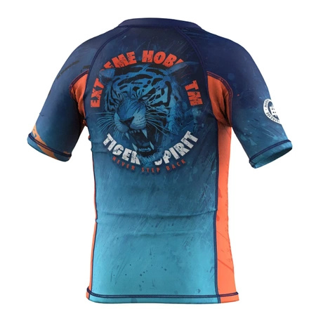 Short sleeve rashguard kids  EXTREME HOBBY TIGER pomarańczowy