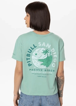 T-shirt damski PIT BULL Oversize PLANET SURF light mint