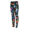 Legginsy sportowe damskie  EXTREME HOBBY FOLK 2 czarny