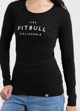 Damski Longsleeve PIT BULL Slim Fit USA CAL WMN czarny