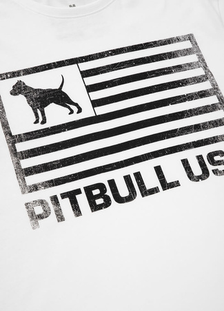 T-shirt PIT BULL PITBULL USA biały