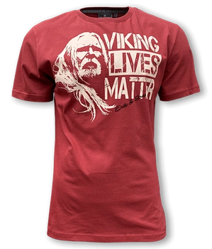 T-shirt ERIK & SONS VIKING LIVES MATTER brązowy
